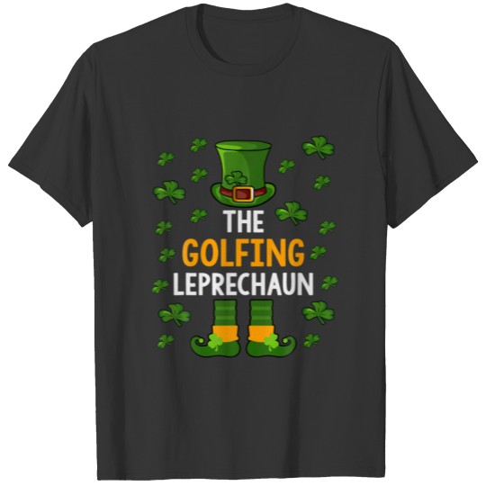 The Golfing Leprechaun Shamrock Irish Saint Paddy' T-shirt
