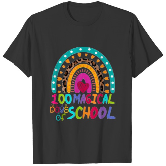100Th Day Of School Unicorn 100 Magical Days Rainb T-shirt