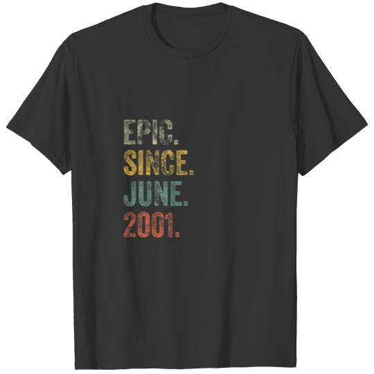 Vintage 2001 21St Birthday Epic Since June 2001 T-shirt