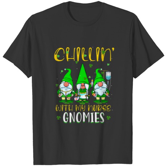 Nurse Gnomies St Patricks Day Stethoscope Gnomes N T-shirt