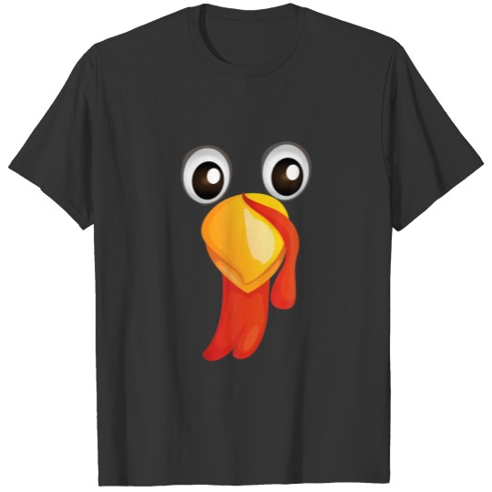 Distressed Funny Turkey Face Design Thanksgiving D T-shirt