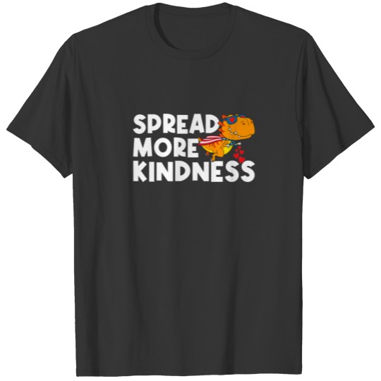 Orange Anti Bullying Unity Day Dinosaur Spread Mor T-shirt