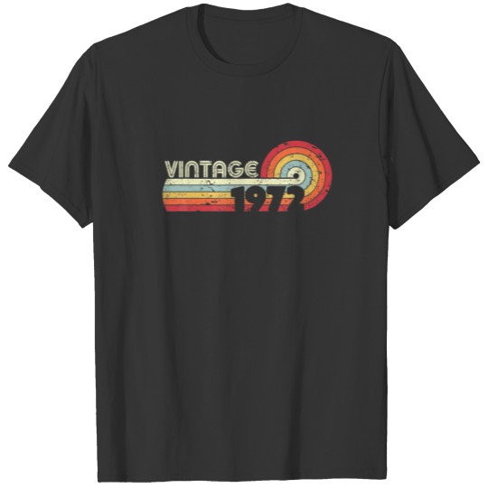 1972 Vintage T , Birthday Gift Tee. Retro Style . T-shirt
