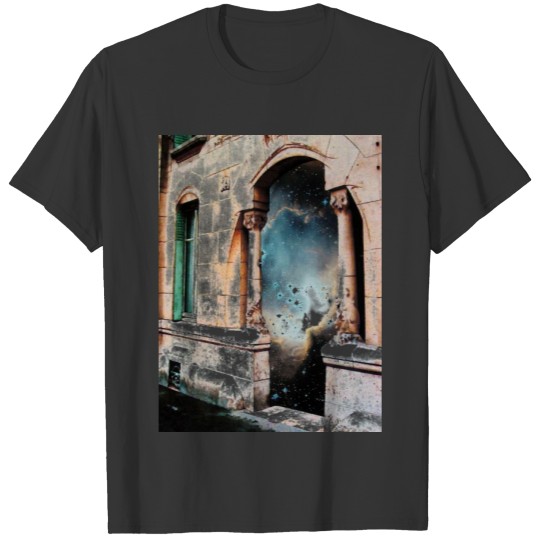 Portal to the Universe stars cosmos building gate T-shirt