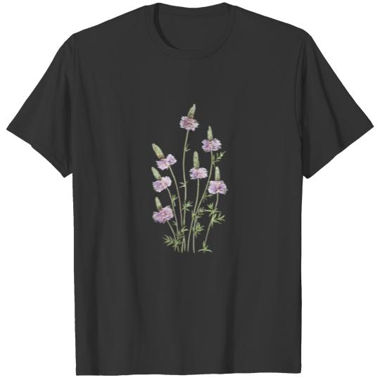 purple prairie clover watercolor polo T-shirt