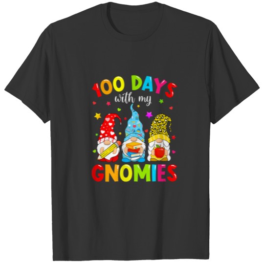100 Days With My Gnomies Leopard Plaid 100 Days Sm T-shirt