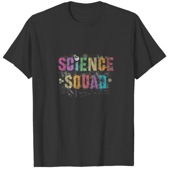 Vintage SCIENCE SQUAD Teacher Student Crew Technol T-shirt