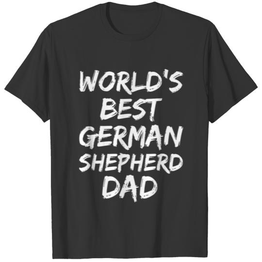 Fathers Day Worlds Best German Shepherd T-shirt