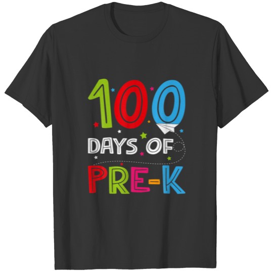 100 Days Of Pre-K Teacher Boys Girls 100Th Day Pre T-shirt