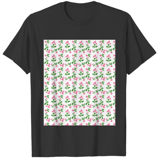 pink carnation white T-shirt