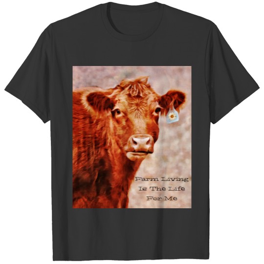Daisy Cow Farm Living Is The Life T-shirt