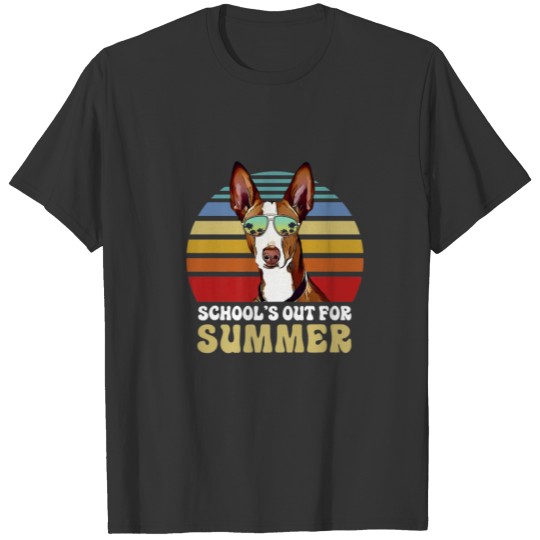 Schools Out For Summer Ibizan Hound Dog Teacher T-shirt