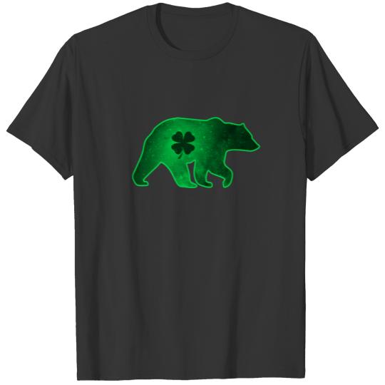 Bear Shamrock Clover Leaf Pajama St. Patrick's Day T-shirt
