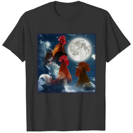 Three Chicken Moon T-shirt