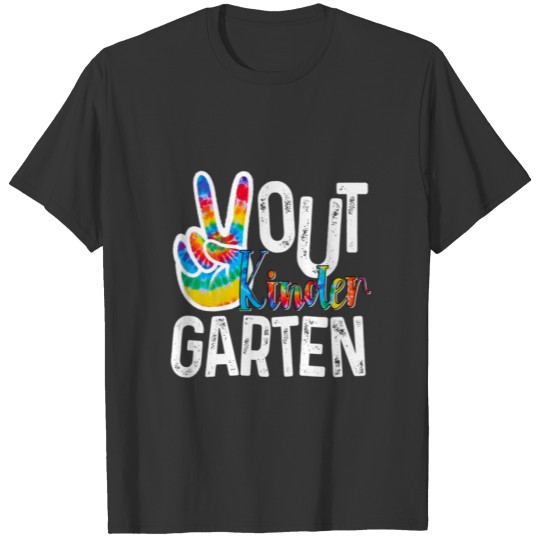 Kids Peace Out Kindergarten Tie Dye Graduation Cla T-shirt