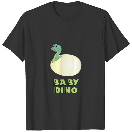 Cute Brontosaurus Dinosaur Egg Artwork T-shirt