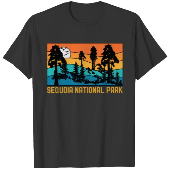 Sequoia National Park Souvenir Retro Sequoia Tree T-shirt