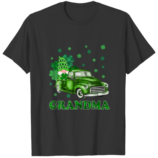 Saint Patricks Day Gnome Grandma Plaid Shamrock Tr T-shirt