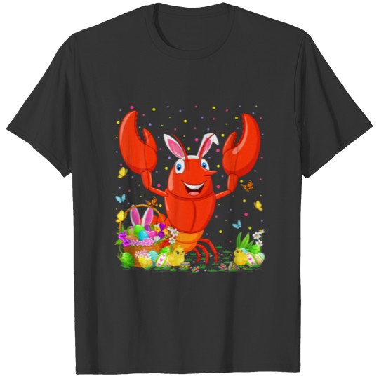 Easter Lobster Fish Bunny Egg Hunting Lobster East T-shirt