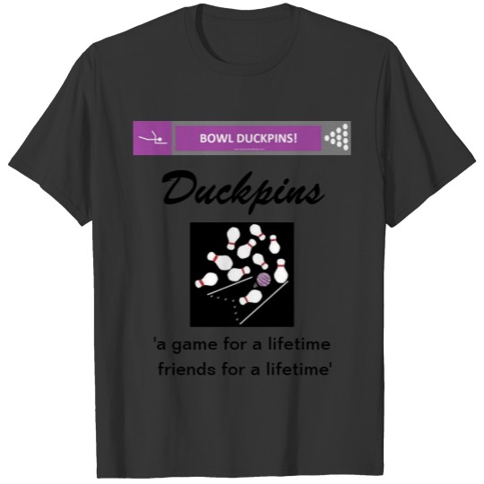 Women Bowl Duckpins with Duckpin Houses T-shirt