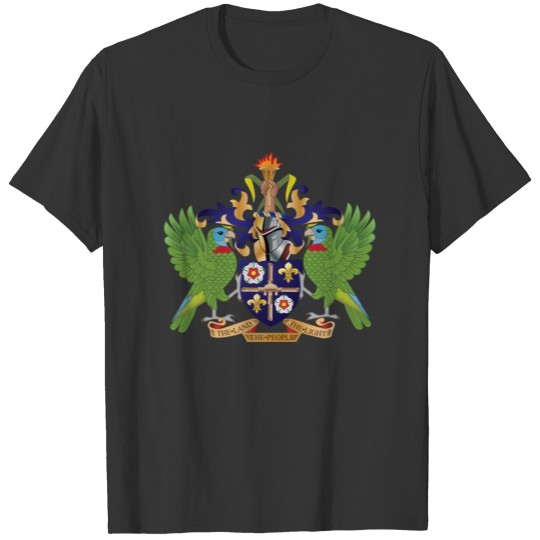 St Lucia Coat of Arms T-shirt
