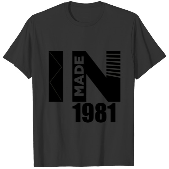 Made In 1981 Birthday Designs T-shirt