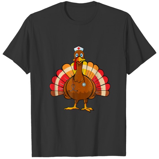 Thanksgiving Scrubs Pediatric Nurse Turkey Holiday T-shirt