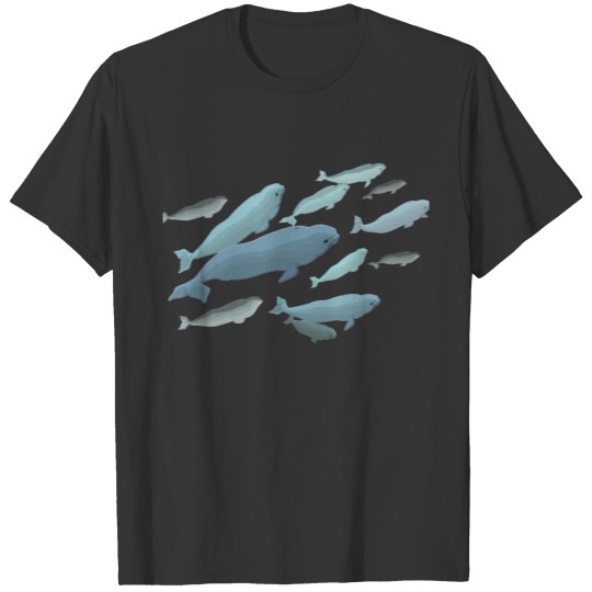 Women's Beluga Whale Hooded  Whale T-shirt
