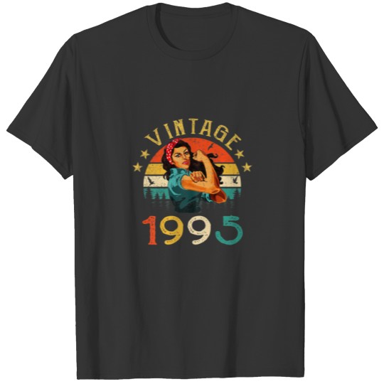 Womens Retro Vintage 1995 Made In 1995 26 Years Ol T-shirt