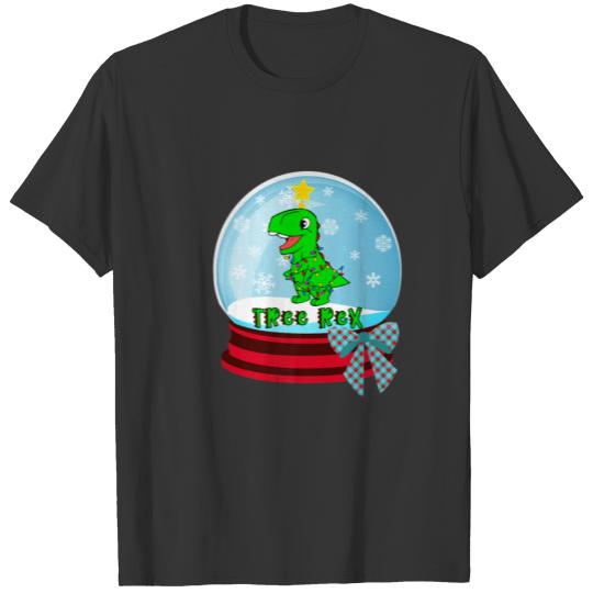 Christmas Holiday Dino Rex Graphic T-shirt