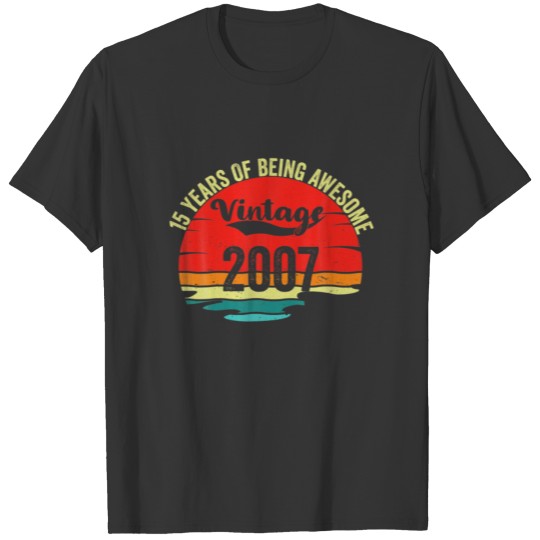 Vintage 15 Years Old Legendary Awesome Birthday 20 T-shirt