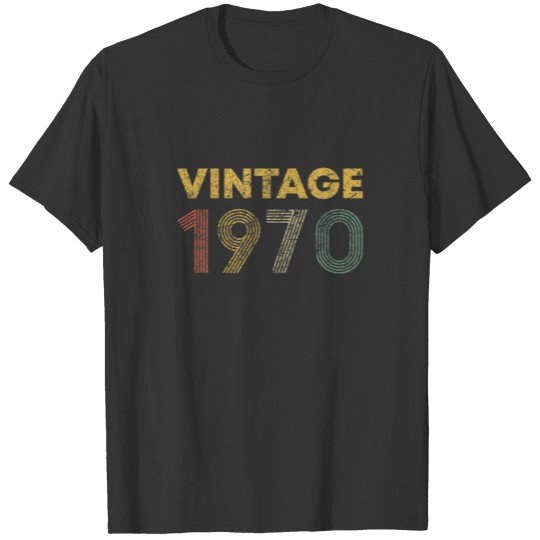 Vintage 1970 52Nd Birthday Gift Men Women Retro 52 T-shirt