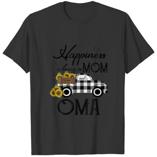 Sunflower Oma Happiness Is Being A Mom And Oma T-shirt