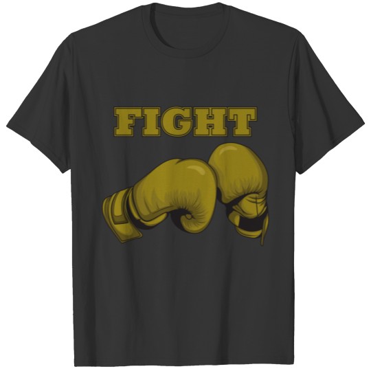 FIGHTING A PAIR OF FITTING GLOVES ILLUSTRATION T-shirt