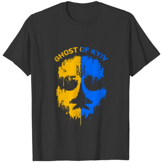 Ghost of Kyiv Ukrainian flag fighter jet pilot T-shirt