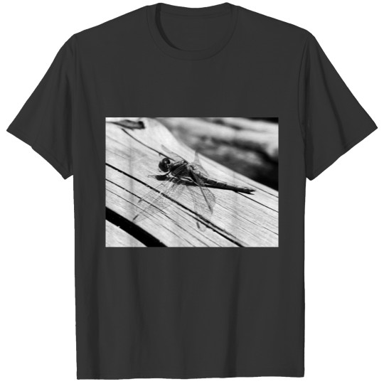 Dragonfly on a log T-shirt