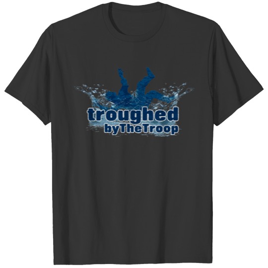 Troughed by The Troop ringer  white/navy. T-shirt