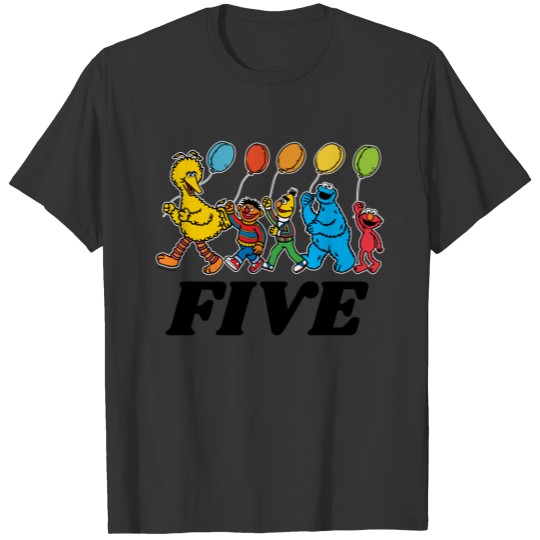 Sesame Street Pals | 5th Birthday Balloons T-shirt