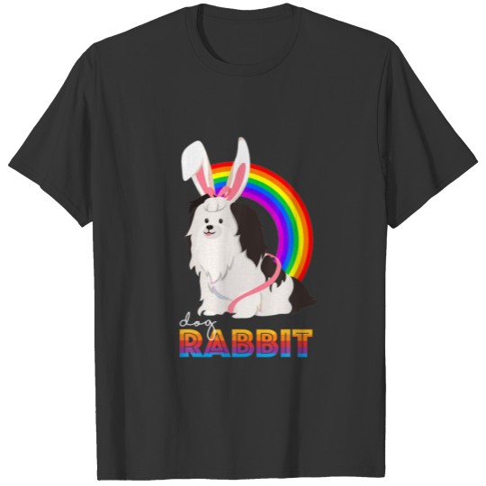 Dog Rabbit Happy Easter Lover Mom Dad Gift Boy Gir T-shirt