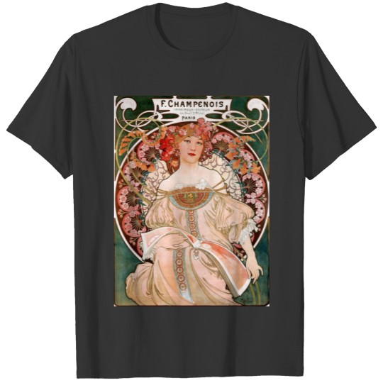 Vintage Art Nouveau Mucha Print T-shirt