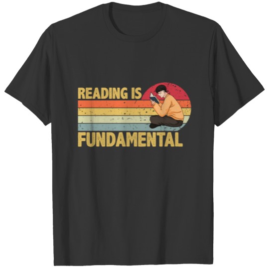 Fundamental Reading Geeky Bookworm Poetry T-shirt