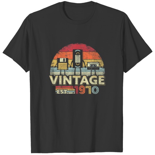 1970 . Vintage 50Th Birthday Gift, Funny Music Tec T-shirt