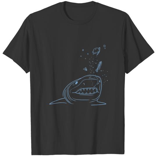 Burping Stuffed Full Shark Funny Belch Sea Ocean A T-shirt