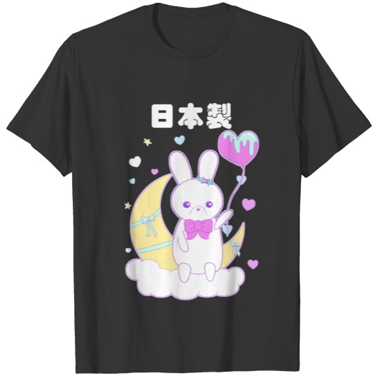 Made in Japan Funny & Cute Pastel Bunny T-shirt