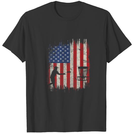 4Th Of July Disc Golf American Flag Funny Golfer P T-shirt