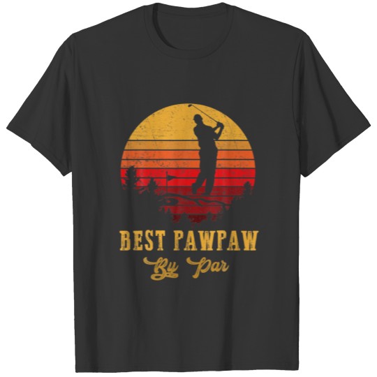 Mens Best Pawpaw By Par Father's Day Golf Golfer T T-shirt