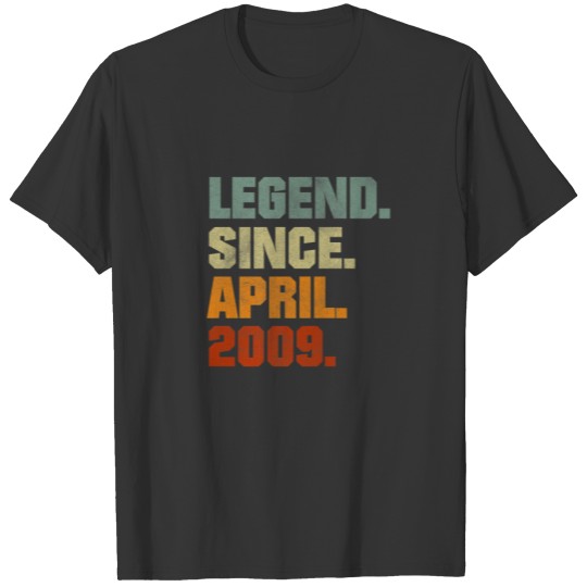 Vintage Boys Girls 13Th Birthday Legend Since Apri T-shirt