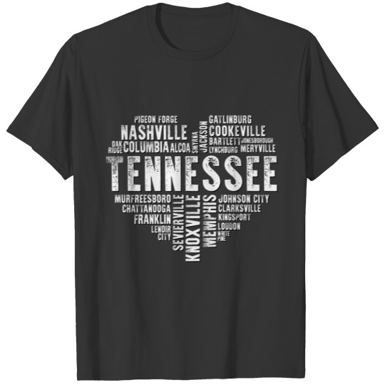 Tennessee Heart Lenoir City Johnson City T-shirt