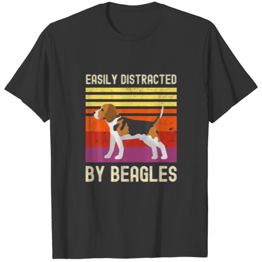 Beagle Retro Graphic For Women Men Beagle Dad Dog T-shirt