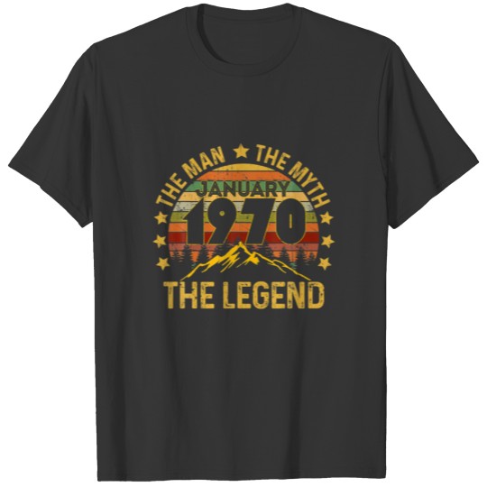 51 Years Old Birthday Gifts The Man Myth Legend Ja T-shirt
